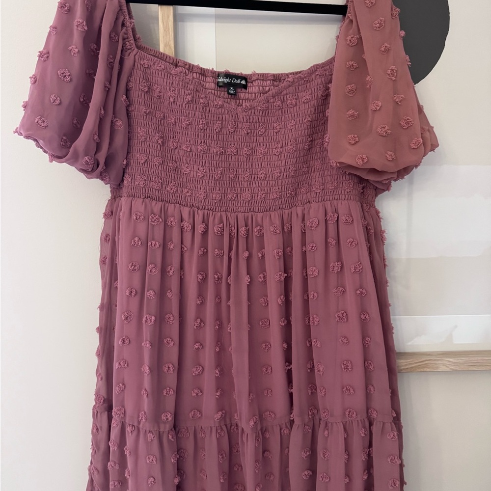 Speechless Mauve Textured Dress